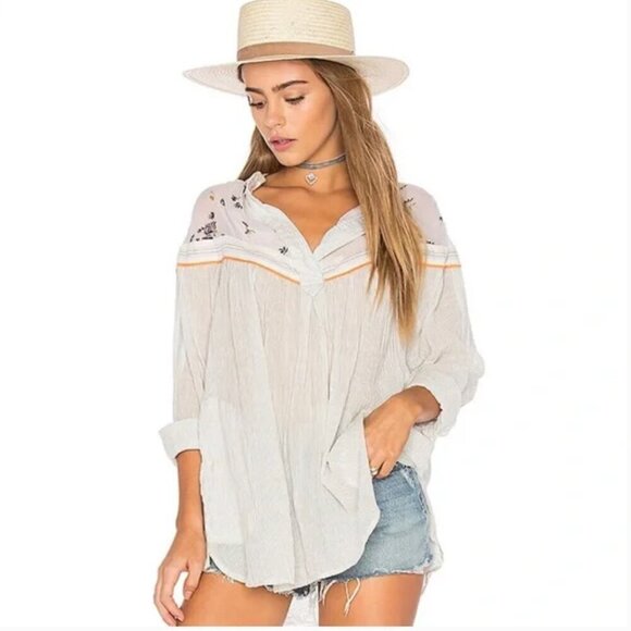 Free People Boho Top, Size Medium - Oversized - Picture 1 of 13
